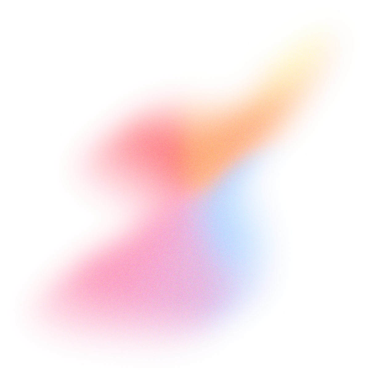 Glowy Gradient Abstract Brush Stroke Blob